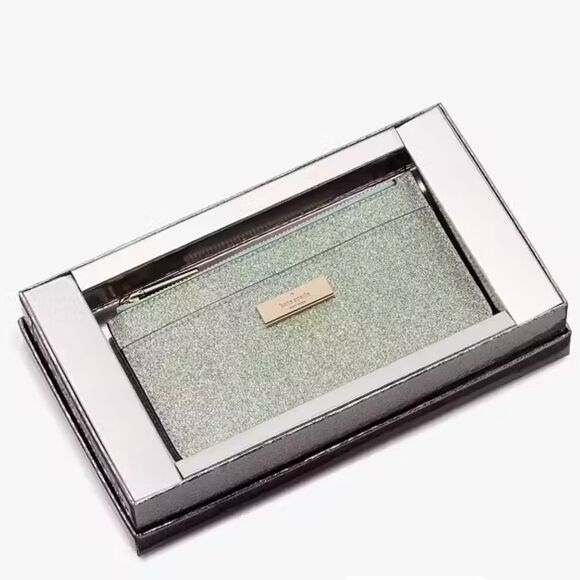 Kate Spade Kenzie Boxed Glitter Large Slim Cardholder - Picture 2 of 4